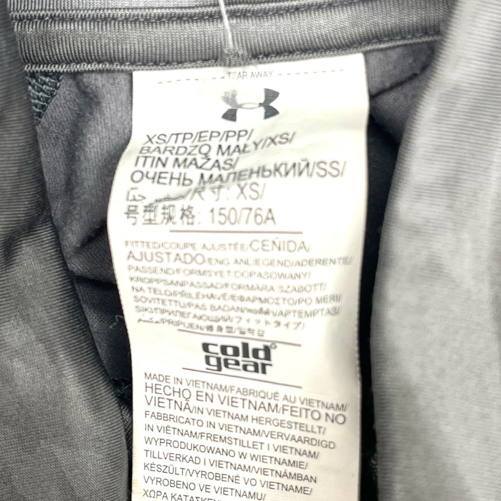 under armour womens Xtra Small coldgear 1/4 zip Gray jacket athletic pullover - Picture 3 of 7